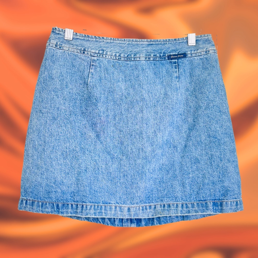 90s Vintage GUESS Denim Mini Skirt ⚡️ Made in USA ⚡️ High Waisted Jean Skirt